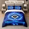 Custom Bedding Set Hamburger SV Pattern, Print Name Text 1 Duvet Cover Plus 2 Pillowcases Home Textile