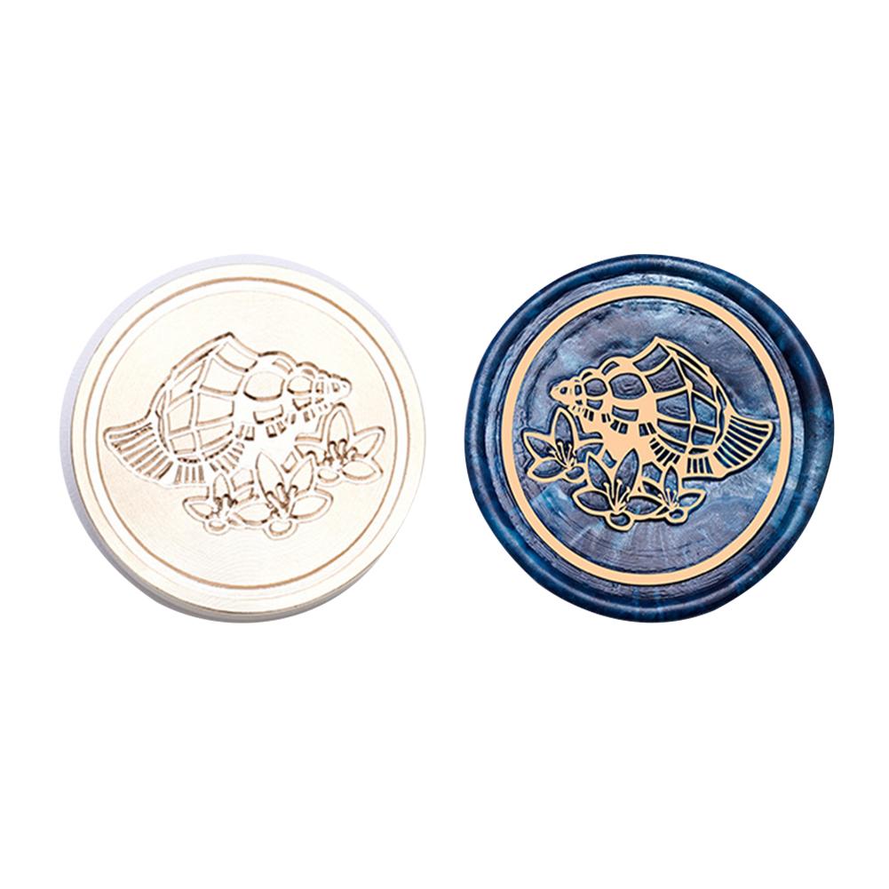 

Deep Sea Series Sealing Wax Stamp Heads 3D Brass Fire Lacquer Seals 30mm Retro DIY Craft Decor Tool for Envelope Cards