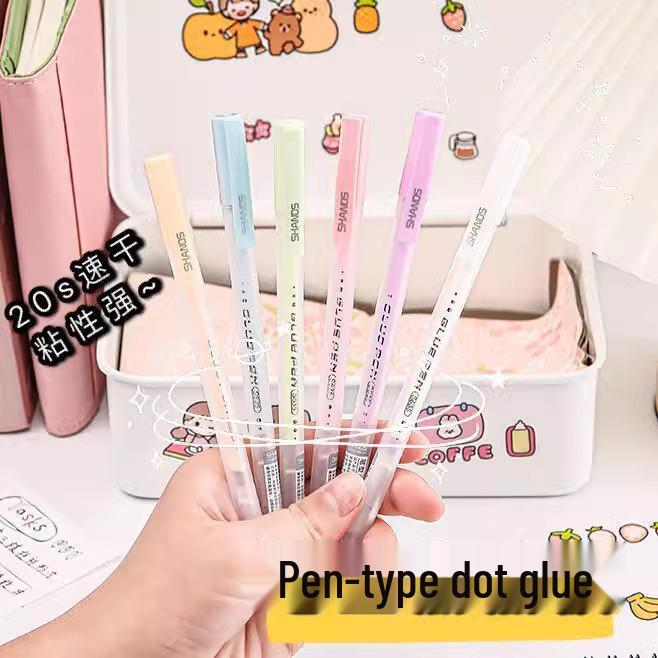 Lipici Stick Macaron Color cu Uscare Rapidă - Capacitate Mare, Adeziv față-verso pentru Artizanat