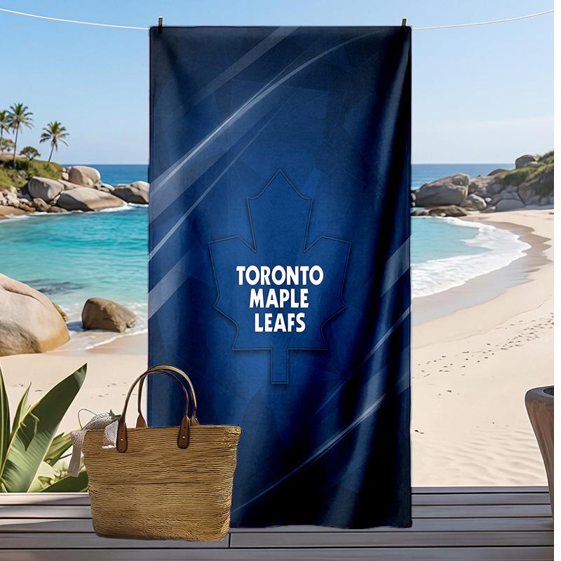 Asciugamano da Spiaggia Stampa Toronto Maple Leafs Morbido Portatile Asciugatura Rapida?Asciugamano Asciutto Per Piscina Vacanza Estiva Sport all'Aperto