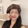 Street Style Plaid Beret Hat Y2K Octagonal Hat Simple Painter Hat  Winter