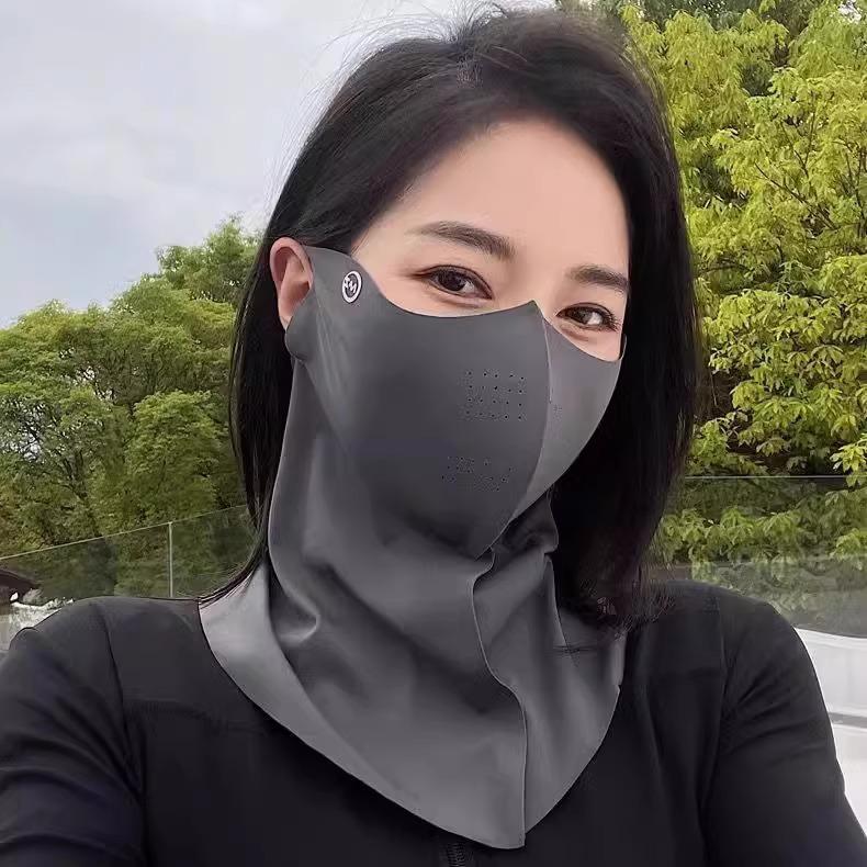 

Lightweight 3D Sunscreen Face Mask for Women - Breathable, UV-Blocking, Neck Protection