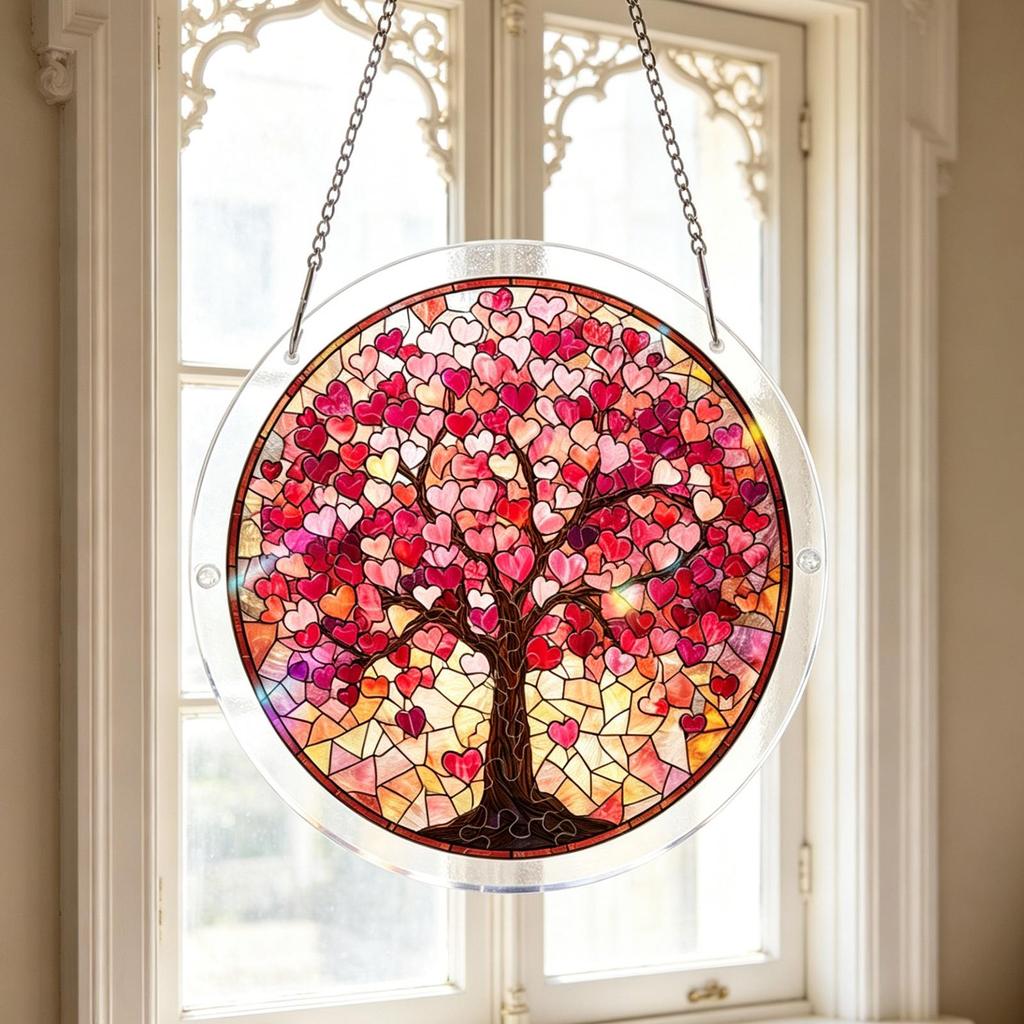 Acrylic Suncatcher Jigsaw Puzzles 2D Acrylic Ornament Decor Suncatcher Puzzle Window Decoration for Indoor Home Living Room