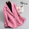 Autumn New Double-sided Wool Short Small Suit Coat Slim-fitting High-end Small Woolen Coat Women