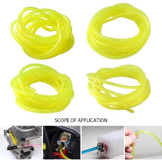 4 Sizes Gas Fuel Line Hose Yellow 8FT Fuel Tube for 2 Cycle Small Engine