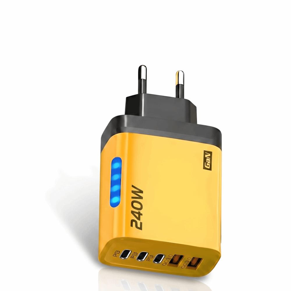GaN Phone Charger Adapter 5 in 1 Mobile Phone USB C Charger Wall Charger Adapter Office Use