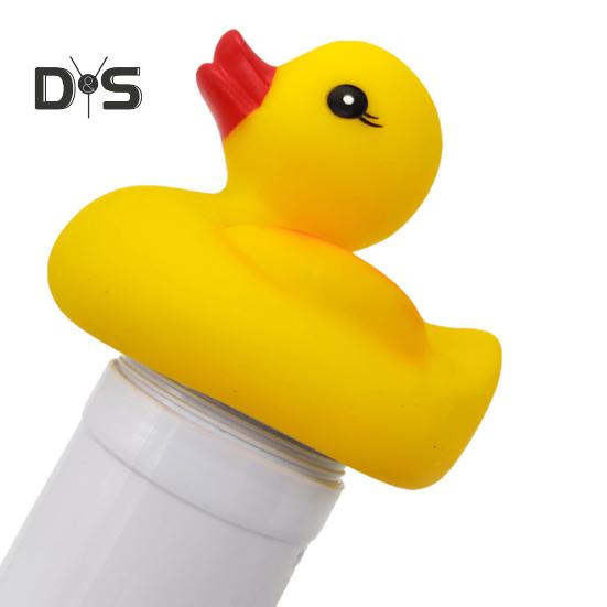 Pool-Dosiergerät, schwimmendes Design, automatischer Desinfektionsgerät mit Cartoon-Enten-Dekoration, Tablette, Pool-Desinfektionsmittel, Schwimmer für Pools, Spas