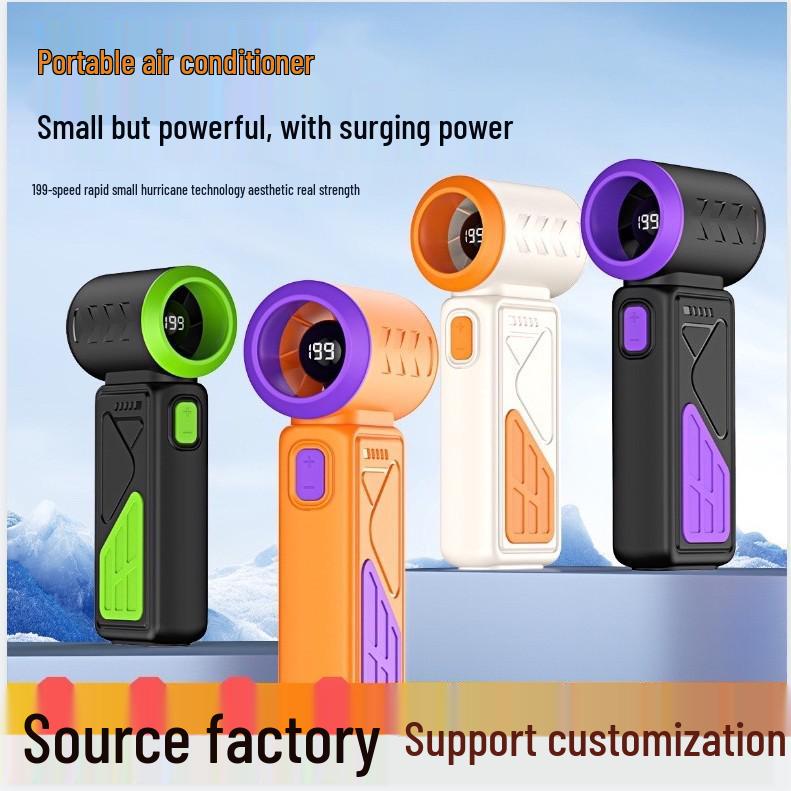 2026 T318 Mini Handheld Fan: Long Battery, Digital Display, Portable Turbo High-Speed.