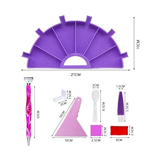YAMOXLS Diamond Art Tools Pen Kit Set Diamond Painting Tools Handicraft Kit Diamond Painting Embroidery Canvas Multifunctional Handmade Beads DIY