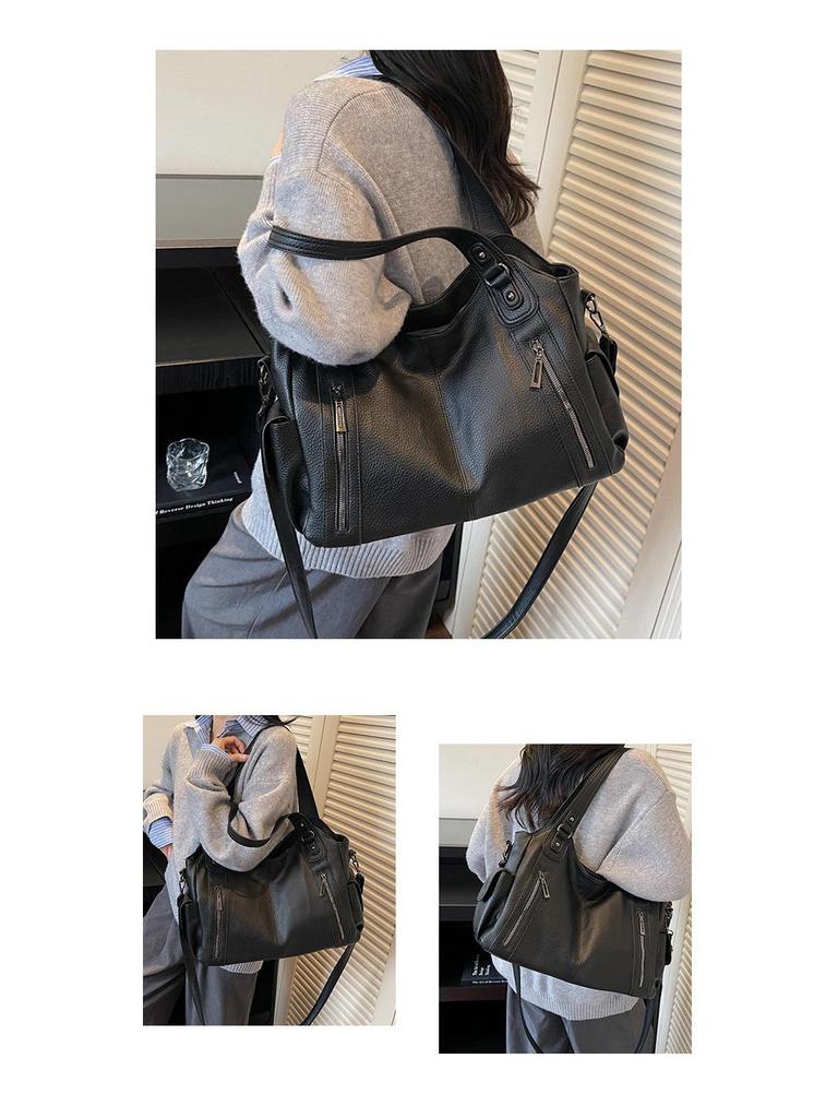 Damen 2025 Große Litschi-Muster Vielseitige Tote/Handtasche/Umhängetasche mit High-End-Appeal