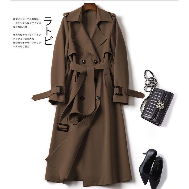 Autumn Winter Long Sleeve Trench Coat for Women Fashion Loose Office Lady Long Outerwears Jacket Coats Female Clothing