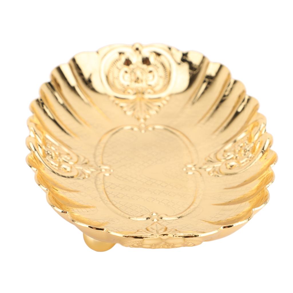 Metal Oval Tray Small Fruit Plate Snack Dinner Food Display Buffet Pastry Serving Plate