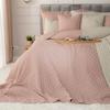 NULES Decorative Bedspread - Subtle Pink, Embossed Pattern - 200x220cm