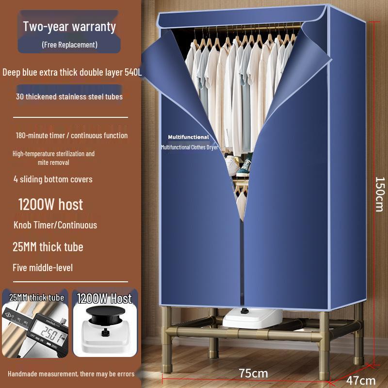 Kompaktní domácí sušička prádla: Rychleschnoucí, Větraná skříň