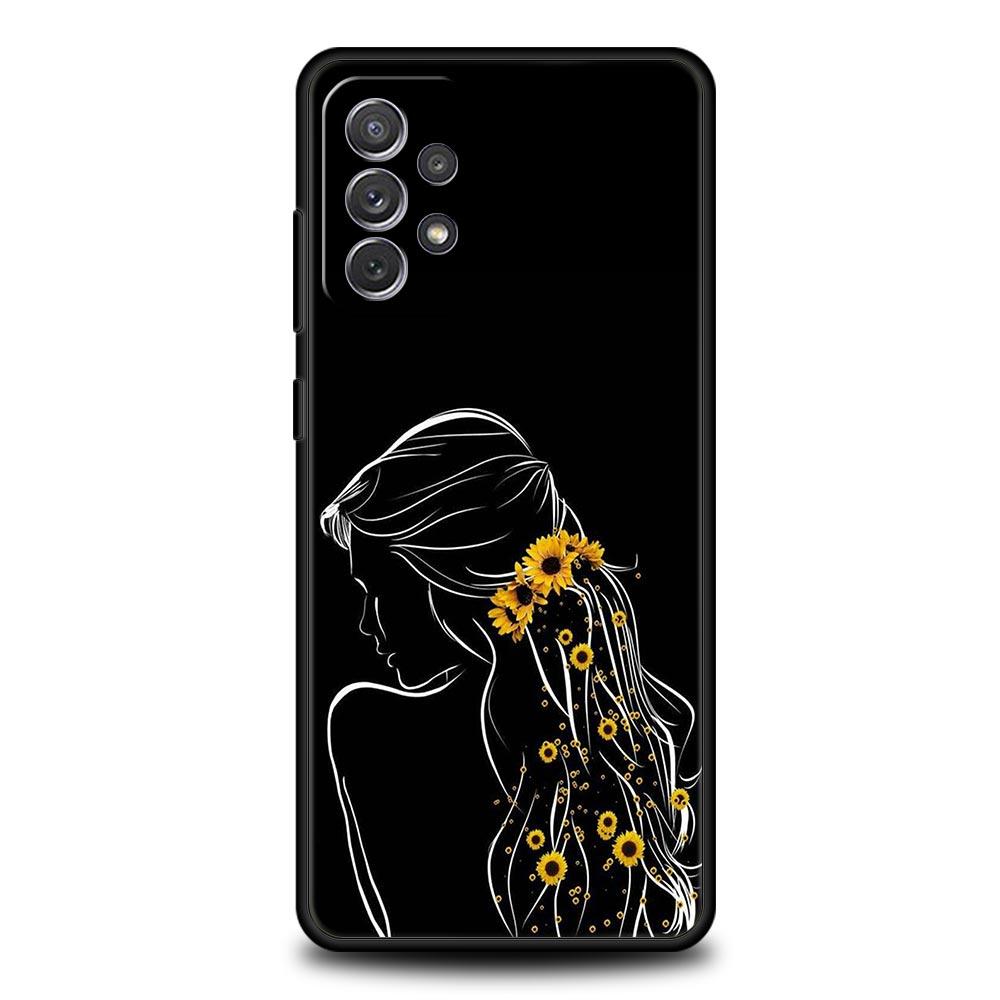

Sunflower Flower Case For Samsung Galaxy A53 A52 A33 A73 5G A13 4G A23 A21s A03s A31 A51 A71 A11 A41 M21 M22 M31 A01 Phone Cover Samsung A52 5G