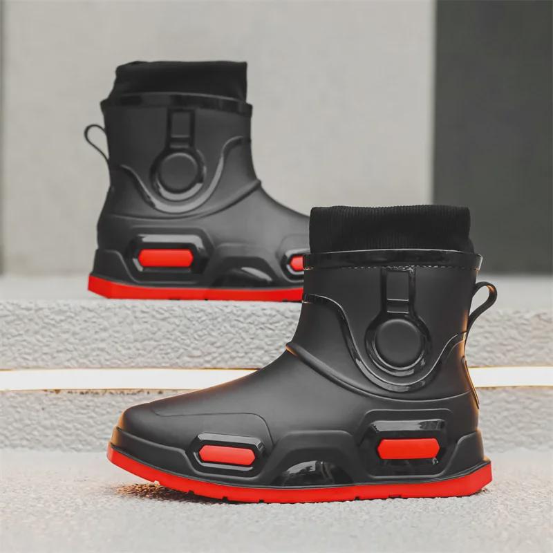 Stylish Waterproof Non-Slip Rain Boots for Men & Women - Perfect for Outdoor Activities Like Shopping, Fishing, Camping, and Sea-Hunting