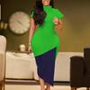 Women's Summer Oblique Neck Fashion Temperament Short Sleeve Hip Wrap Color Matching Pencil Skirt African Dress