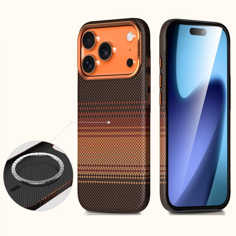 SULADA Kevlar Woven Texture Magnetic Leather Phone Case