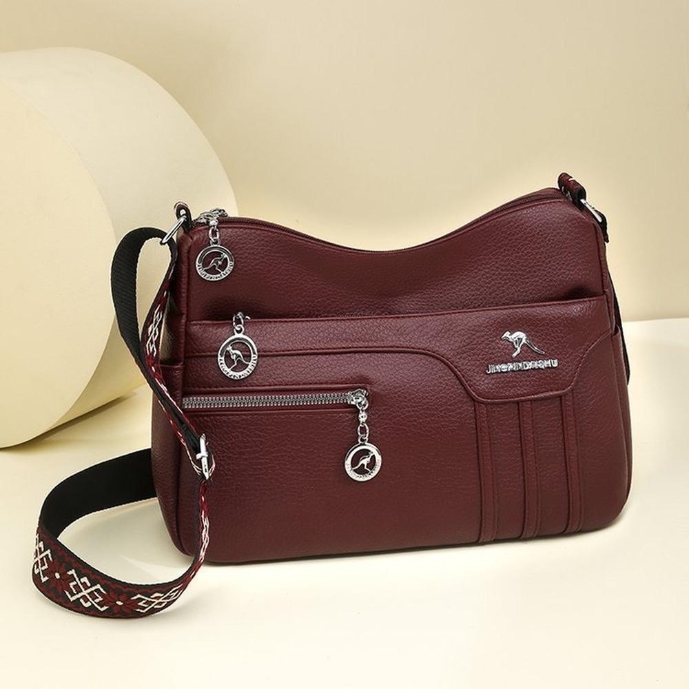 Lightweight Large Capacity Faux Leather Multipurpose Storage Bag for Daily Use