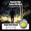 New COB Keychain Work Light Rechargeable LED Flashlight Portable Hiking Light with Hook Waterproof Keyring Camping Pocket Lamp