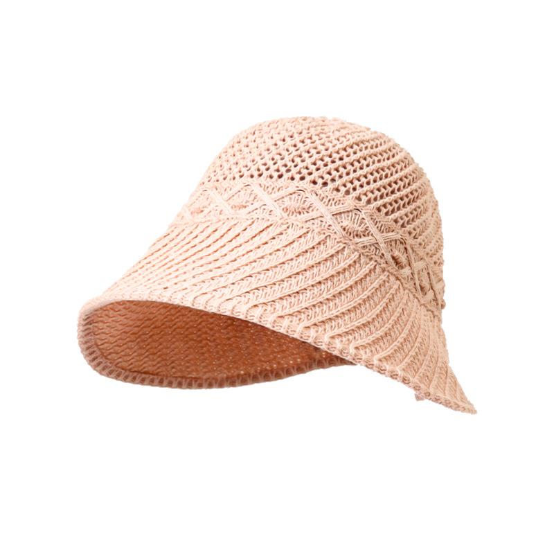 Versatile Tether Straw Hat Summer Sun Protection Hat Women's Outdoor Seaside Vacation Beach Hat Knitted Hollow Sun Hat Tide