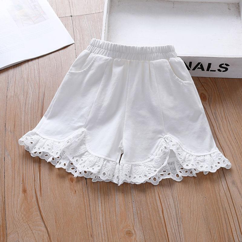 Girls' Summer Five Minute Shorts Girls' Cotton Casual Shorts Skirts Children's Loose Summer Pants