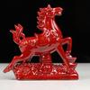 2026 Hästens År Figurin Keramik Feng Shui Röd Häst Staty Kinesiska Nyåret Hemkontor Bordsskiva Dekoration för Rikedom Lycka