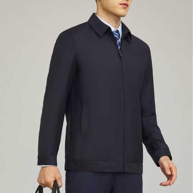 

Shanshan GJ22018 Men s 100% Wool Lapel Zipper Jacket XL (180)