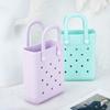 DIY EVA Handbags with Hole Mini Summer Beach Bag Tote Bag Fashion Storage Bag Travel
