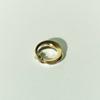Unique Personality, High-End Metal Plain Ring, Two-Ring Gold And Silver Contrasting Color Ring, Niche Fashion Simple Light Luxury Ring