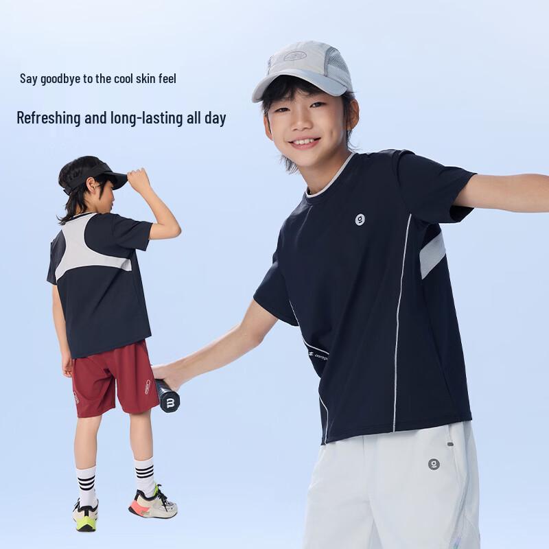 onmygame Kids Sun Protection Cooling Quick-Dry Short Sleeve T-Shirt 140