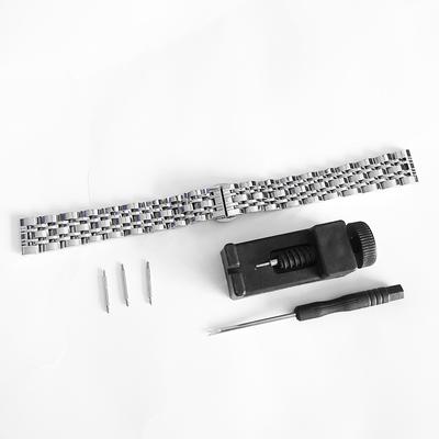 Replacement Strap for Women's Watch Stainless Steel Butterfly Clasp Solid Steel Band