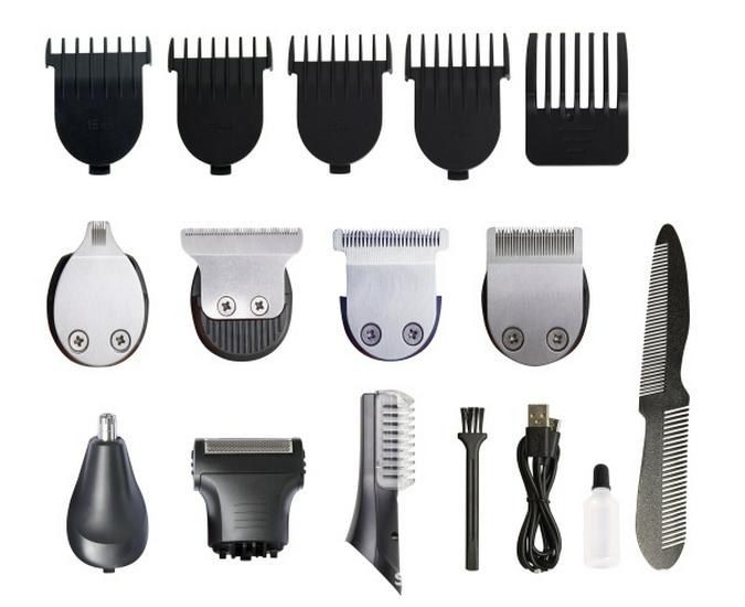 Multi-Function Rechargeable Hair Clippers: 5-in-1 Set for Salons