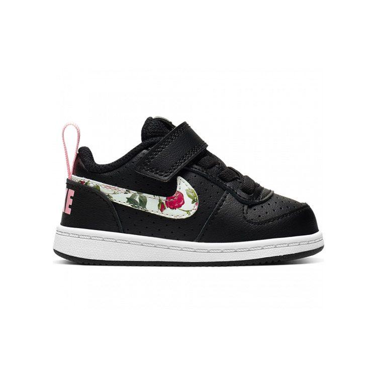Nike Court Borough Low Vintage Floral Black Pink TD BQ7033-001