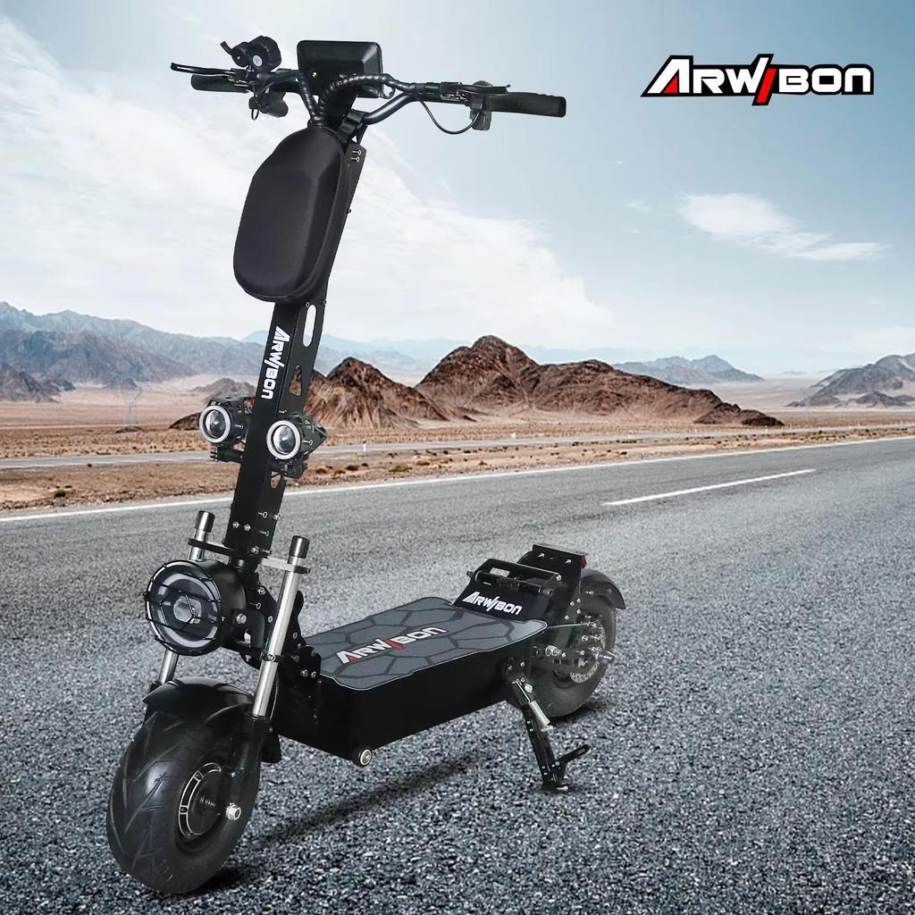 Scooter Elétrica Q13Pro 8000W 60V 50Ah com Motor Duplo, Pneus Off-Road de 13 Polegadas, Scooter Dobrável de Alta Velocidade 100km/h para Adultos