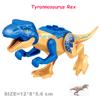 Bright Jurassic Dinosaurs World Velociraptor Triceratops Rex Pterosaur Model Assemble Building Blocks Toys For Children Boy Gift