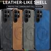For Samsung Galaxy S26 S25 S24 S23 S22 S21 Ultra Plus FE Case Luxury Leather Skin Magnetic Magsafe Protective Back Cover