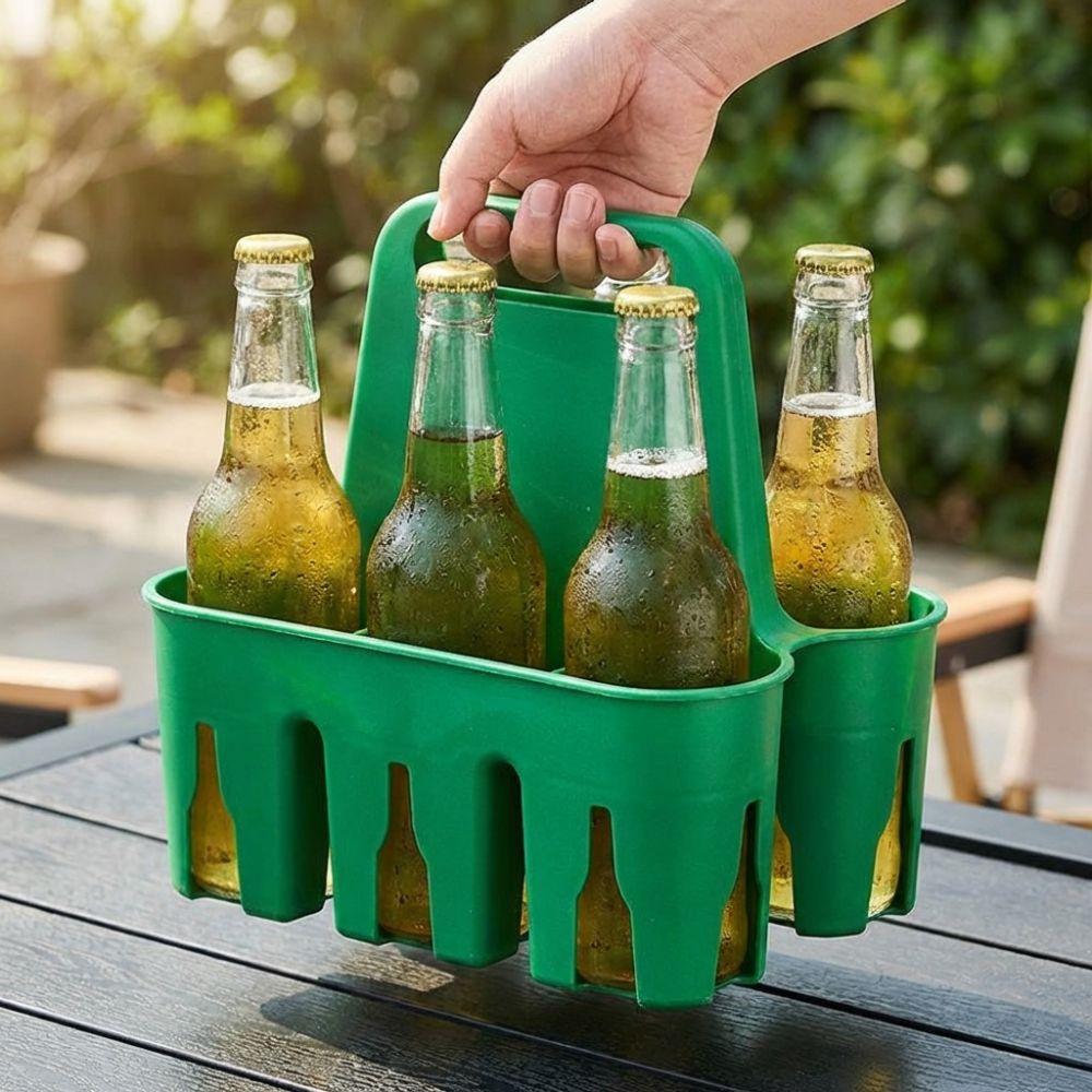 Tragbarer Bierhalter aus Kunststoff, 6er-Pack, Getränkehalter, Bierflaschenträger, Bar Party