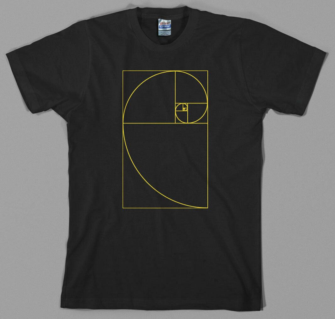 

Золотое соотношение T Рубашка Фибоначчи Спираль DaVinci Инструмент короткий рукав печати Мужчины футболка случайных мужчин футболка Топы Тис футболку