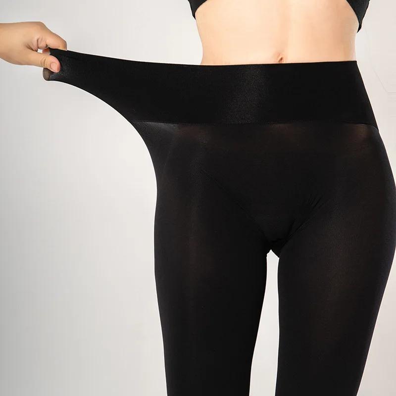 Damen Samt Hohe Taille Nahtlose Schritt Strumpfhose Lycra Herbst Winter Sexy Hochelastisch Hüftlift Strümpfe