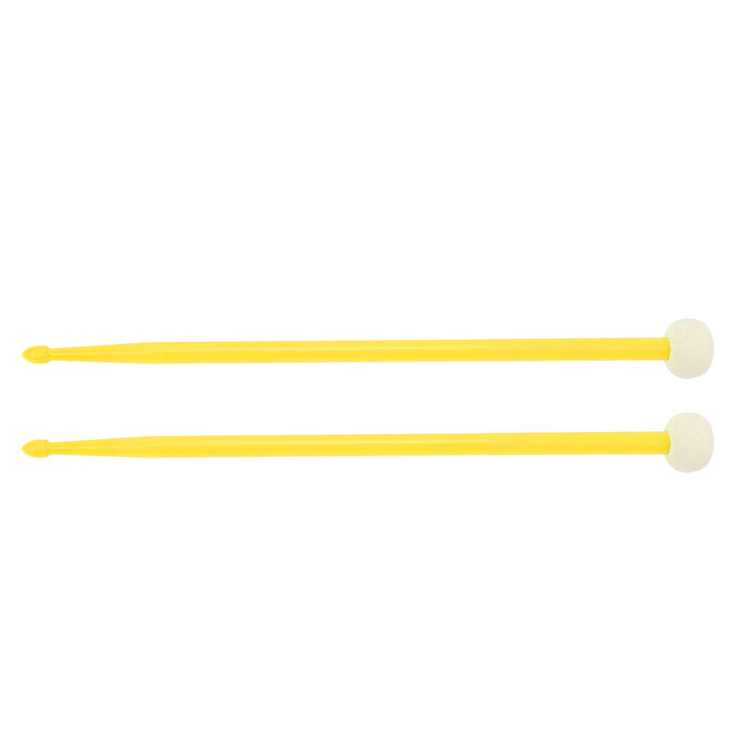 2Pcs Felt Head Nylon Handle Double Headed Instrument Accessory Set Kit for Playing