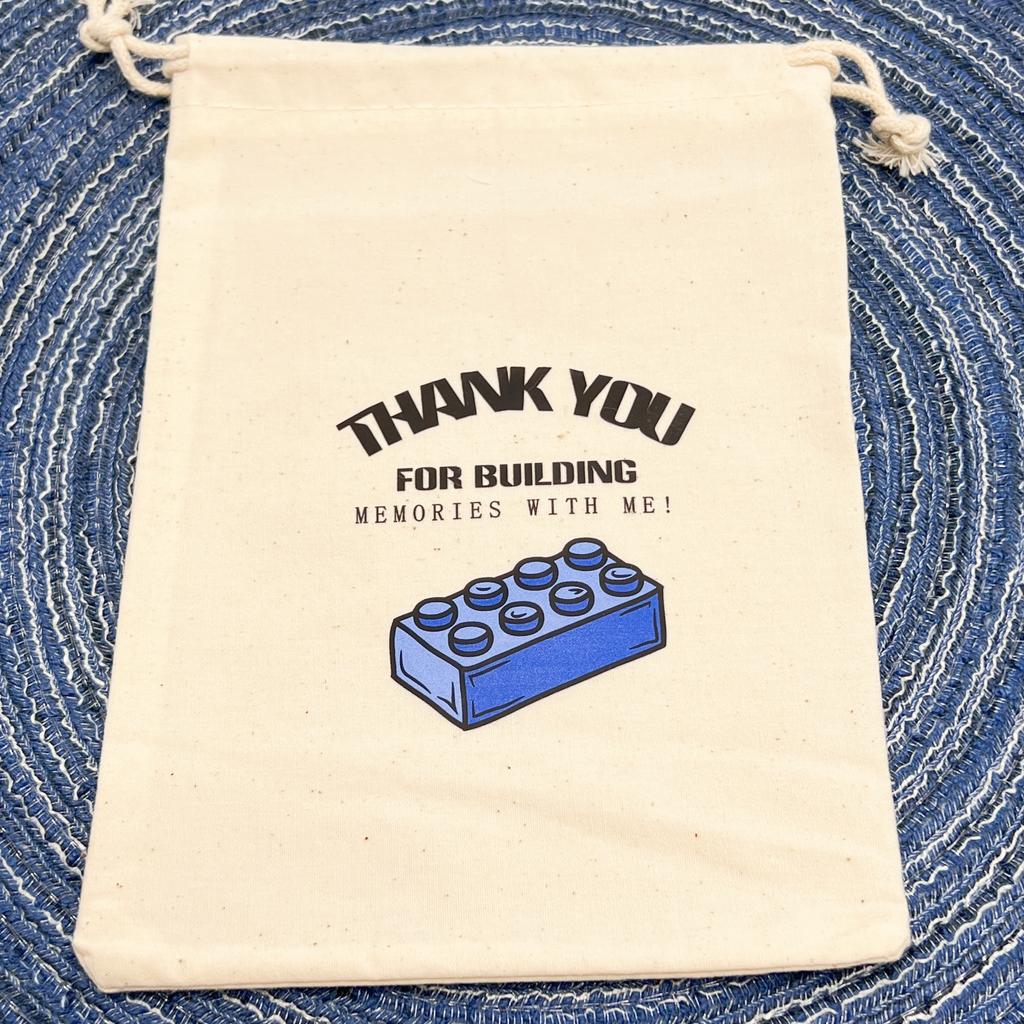 5pcs thank you For Building Memories with me Bags boy girl Birthday Party decoration gift Children's birthday bag