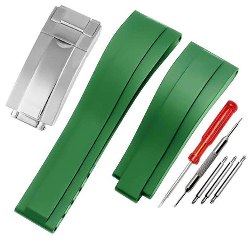 Correa de Reloj de Caucho Para Seiko Tudor Citizen Correa Con Hebilla de Acero Inoxidable Pulsera de Reloj Impermeable 20mm 21mm Negro Azul