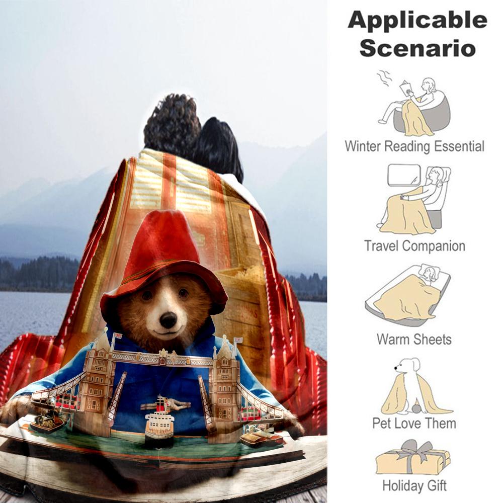 Paddington Bear Blanket, High quality Comfortable for All Seasons, Home Decor, Warmth and Comfort