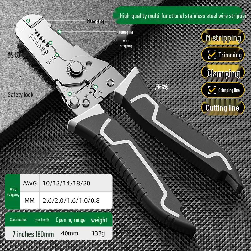 Multi-Functional Electrician Wire Stripper & Cutter Tool