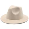 Neuer Herbst- und Winter-Wollzylinder Hut Damen Paar Hut Herren Breiter Rand Gerader Rand Modischer Vielseitiger Jazzhut Flacher Rand Schattierung