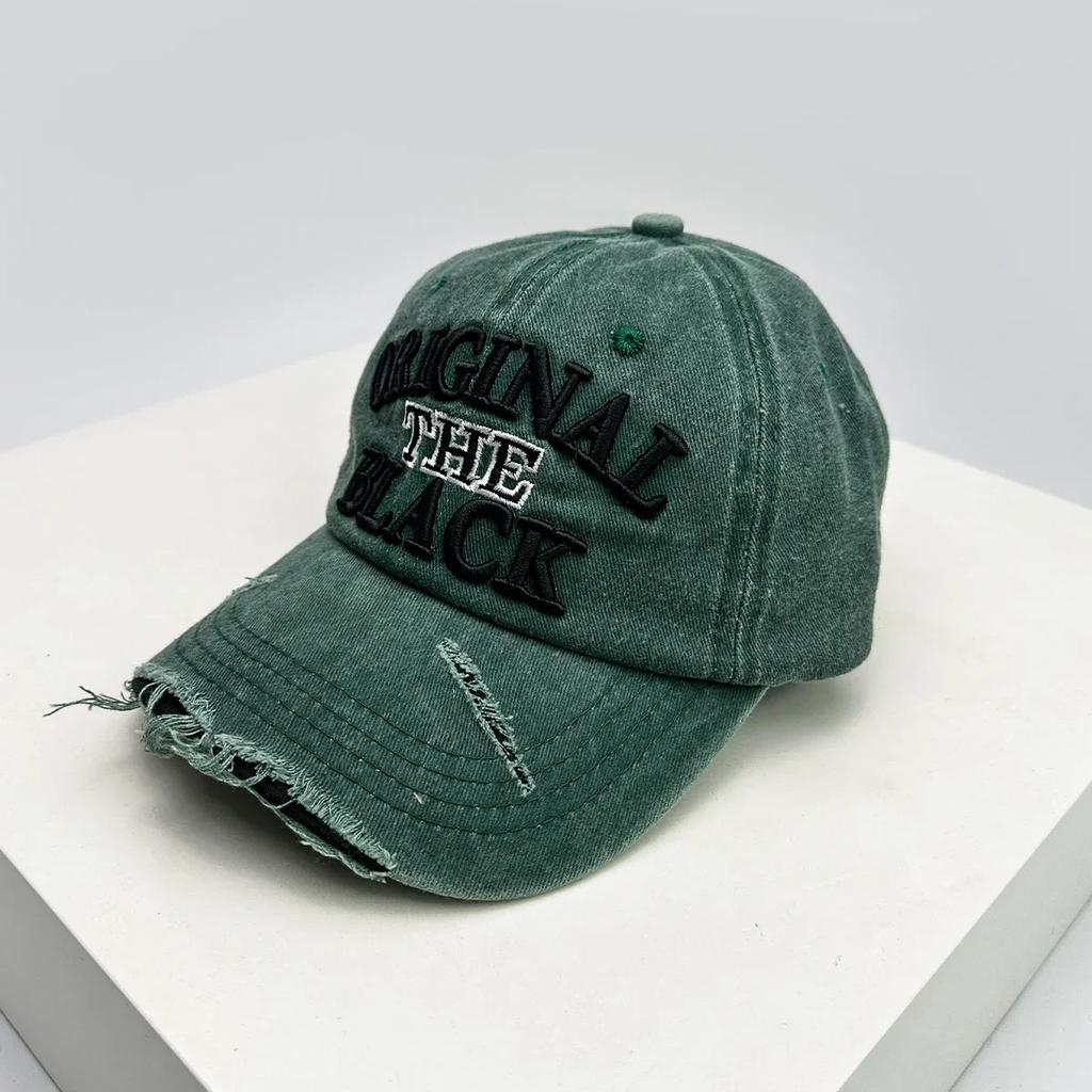 New Unisex Embroidered Letters Retro Baseball Hats Sunshade Broken Style Versatile Personal Peaked Caps Fashion Distress Street