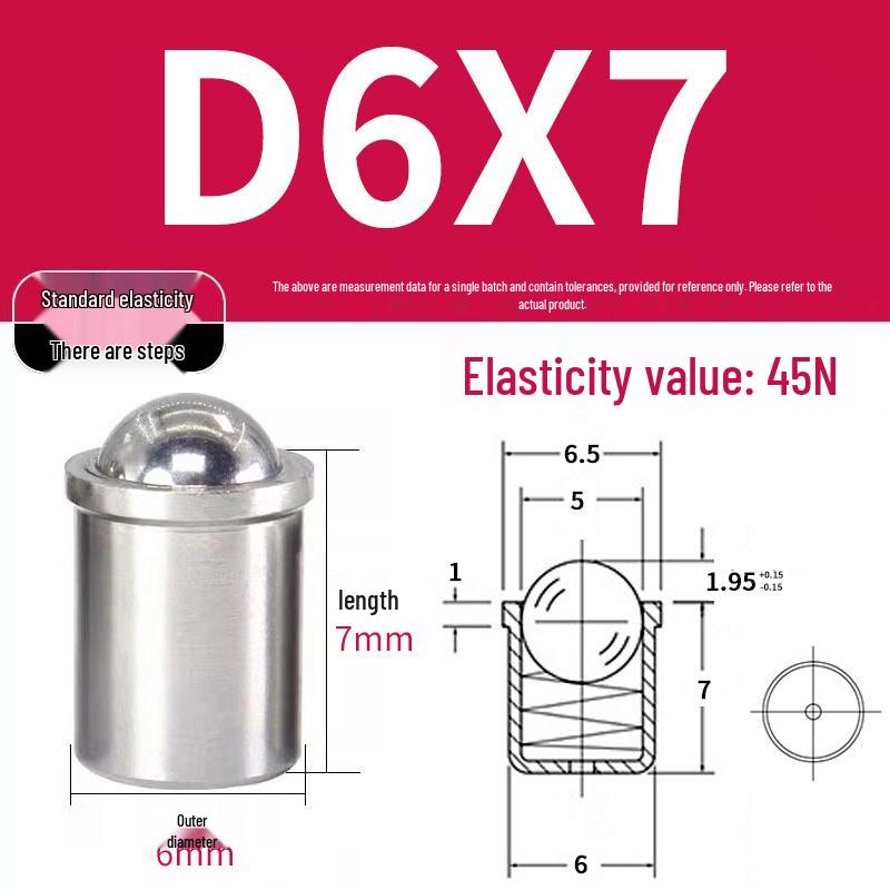 304 Stainless Steel Spring-Loaded Ball Plunger with Limit Screw