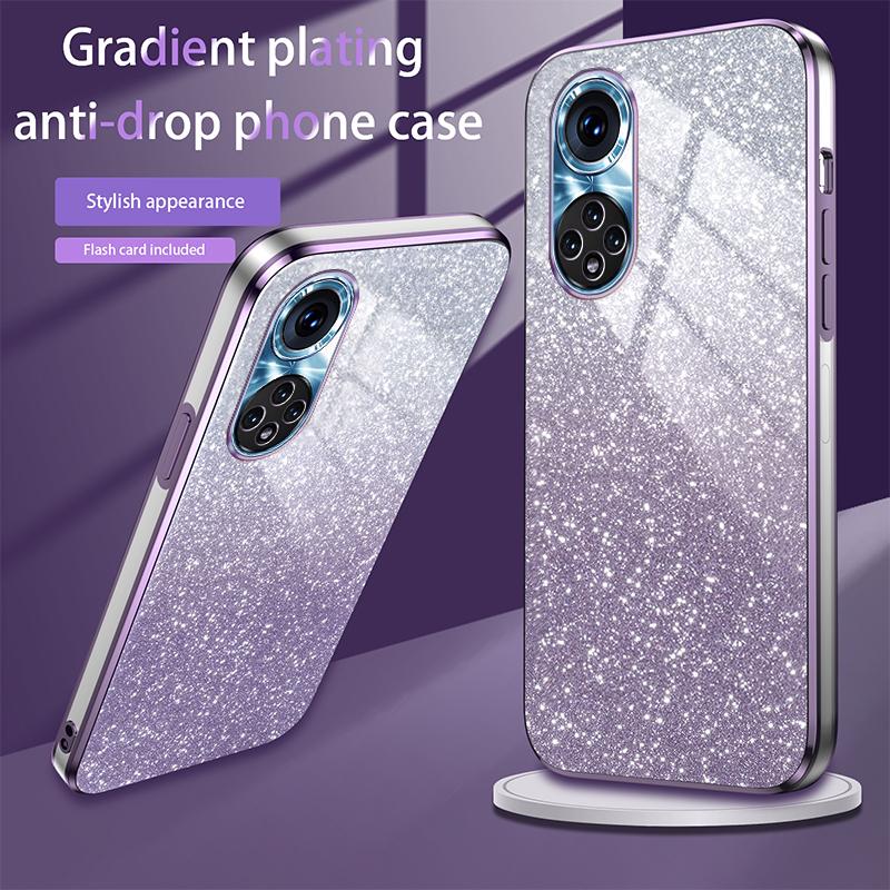 

Прозрачный чехол Star For Honor 50 Luxury Electrified Glitter Case For Honor 50 Pro Honor 50 SE Soft TPU Bumper Phone Back Cover For Honor 50 синий