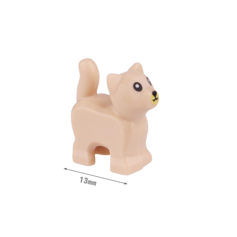 Cute Animals Cat Baby Kitten 80686pb01 Standing with Black Mouth Nose and Eyes Pattern Building Block Toys MOC Kids Toys